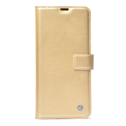 Xiaomi 15 Pro Kılıf Zore Kar Deluxe Kapaklı Kılıf Gold