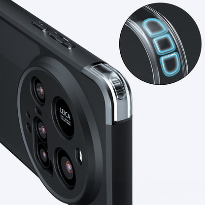 Xiaomi 15 Ultra Kılıf Kamera Korumalı Şeffaf Arka Yüzey Zore New Roll Kapak Siyah