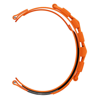 Xiaomi Amazfit Pace Zore KRD-112 22mm Orbital Örgülü Halat Tasarımlı Naylon Kumaş Hasır Kordon Siyah