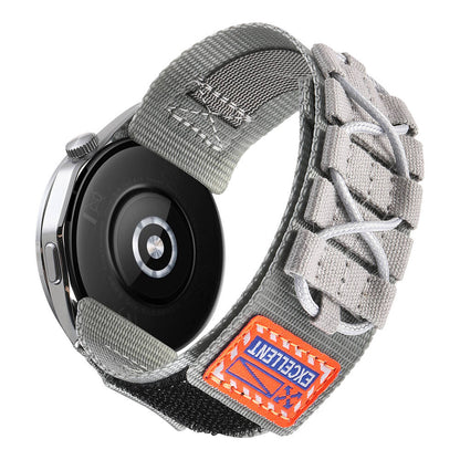 Xiaomi Amazfit Pace Zore KRD-112 22mm Orbital Örgülü Halat Tasarımlı Naylon Kumaş Hasır Kordon Gri