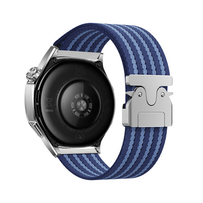 Xiaomi Amazfit Pace Zore KRD-133 22mm Naylon Kumaş Hasır Örgülü Kordon Mavi