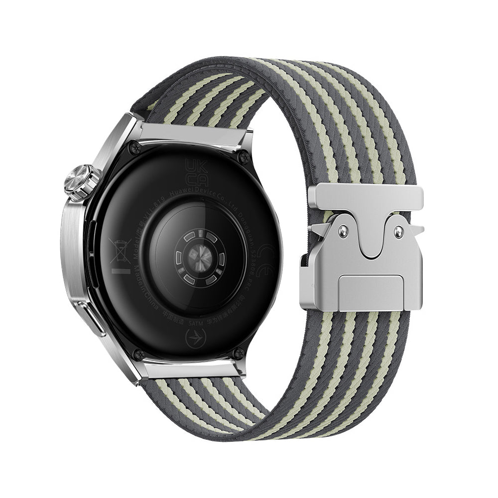 Xiaomi Amazfit Pace Zore KRD-133 22mm Naylon Kumaş Hasır Örgülü Kordon Gri