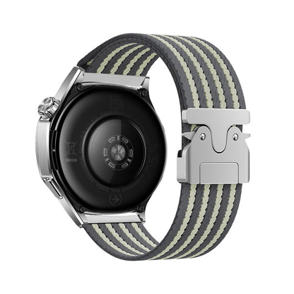 Xiaomi Amazfit Pace Zore KRD-133 22mm Naylon Kumaş Hasır Örgülü Kordon Gri
