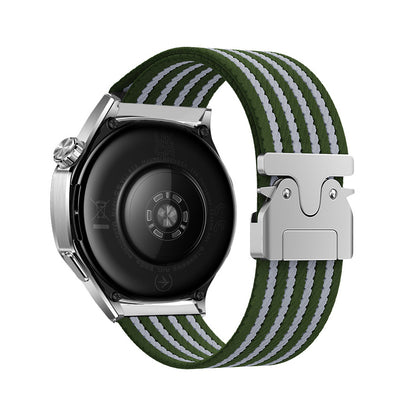 Xiaomi Amazfit Pace Zore KRD-133 22mm Naylon Kumaş Hasır Örgülü Kordon Mavi