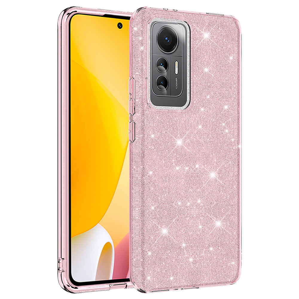 Xiaomi Mi 12 Lite Kılıf Zore Shining Silikon Pembe