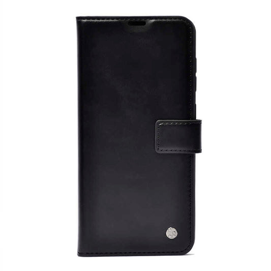 Xiaomi Redmi 12C Kılıf Zore Kar Deluxe Kapaklı Kılıf Siyah