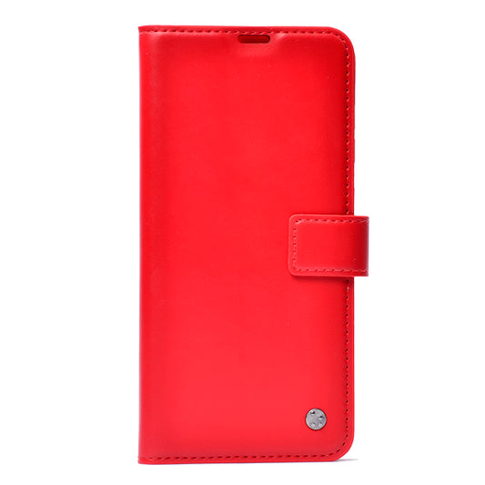 Xiaomi Redmi 12C Kılıf Zore Kar Deluxe Kapaklı Kılıf Kırmızı