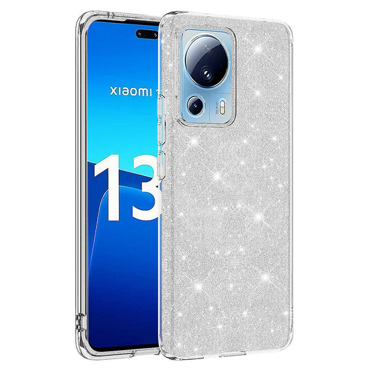 Xiaomi Mi 13 Lite Kılıf Zore Shining Silikon Gümüş