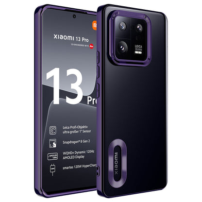 Xiaomi Mi 13 Pro Kılıf Kamera Korumalı Logo Gösteren Zore Omega Kapak Mavi