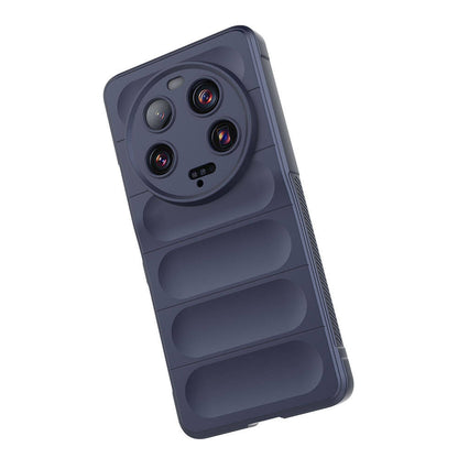 Xiaomi Mi 13 Ultra Kılıf Esnek TPU Oyuklu Arka Yüzey Tasarımlı Zore Etnik Silikon Kapak Lacivert