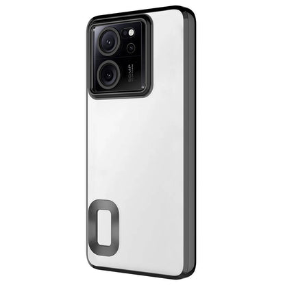 Xiaomi Mi 13T Kılıf Kamera Korumalı Logo Gösteren Zore Omega Kapak Siyah