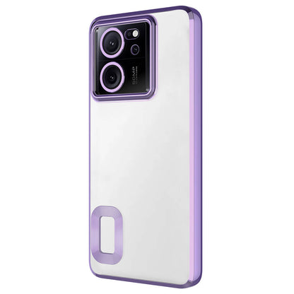 Xiaomi Mi 13T Kılıf Kamera Korumalı Logo Gösteren Zore Omega Kapak Rose Gold