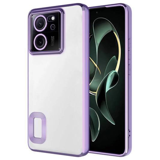 Xiaomi Mi 13T Kılıf Kamera Korumalı Logo Gösteren Zore Omega Kapak Lila