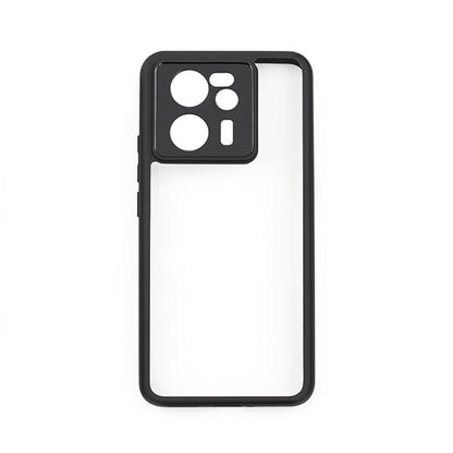 Xiaomi Mi 13T Kılıf Kamera Korumalı Şeffaf Arka Yüzey Zore New Roll Kapak Siyah