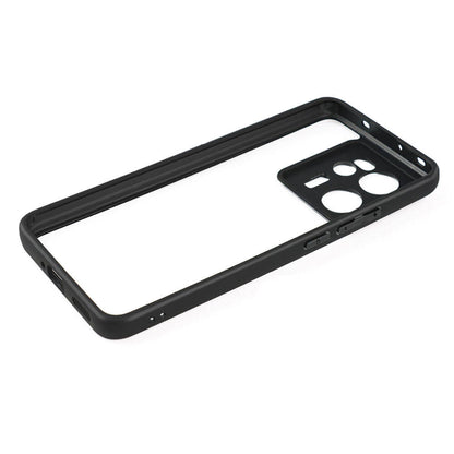 Xiaomi Mi 13T Kılıf Kamera Korumalı Şeffaf Arka Yüzey Zore New Roll Kapak Siyah