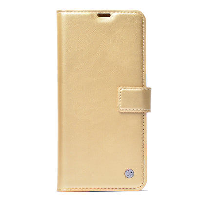 Xiaomi Mi 13T Kılıf Zore Kar Deluxe Kapaklı Kılıf Gold