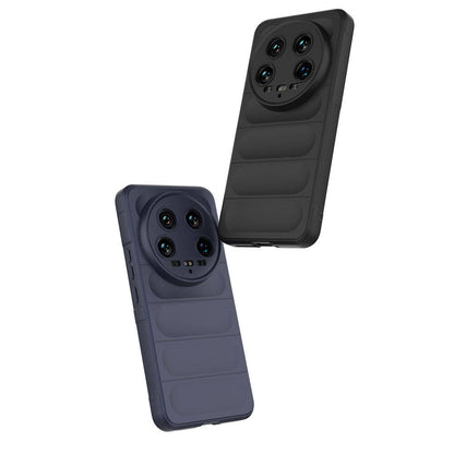Xiaomi Mi 14 Ultra Kılıf Esnek TPU Oyuklu Arka Yüzey Tasarımlı Zore Etnik Silikon Kapak Siyah
