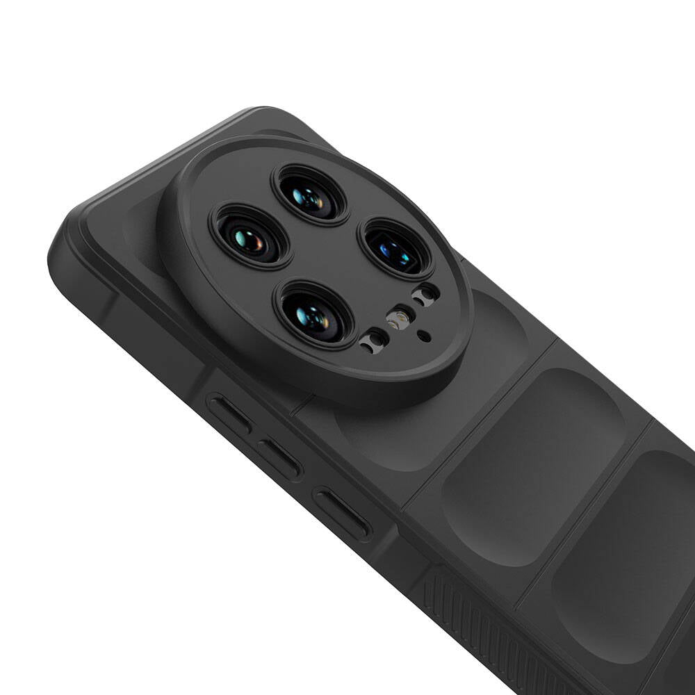 Xiaomi Mi 14 Ultra Kılıf Esnek TPU Oyuklu Arka Yüzey Tasarımlı Zore Etnik Silikon Kapak Lacivert