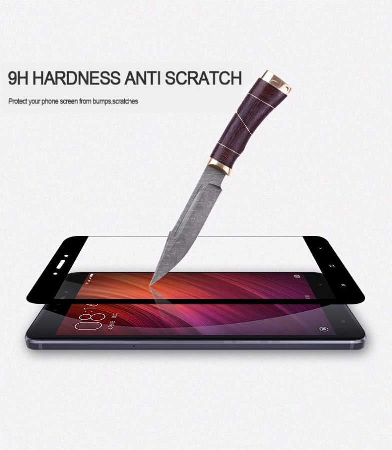 Xiaomi Mi 5S Plus Zore Ekranı Tam Kaplayan Düz Cam Koruyucu Siyah