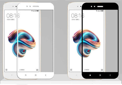 Xiaomi Mi 5x Zore Kenarları Kırılmaya Dayanıklı Cam Ekran Koruyucu Beyaz