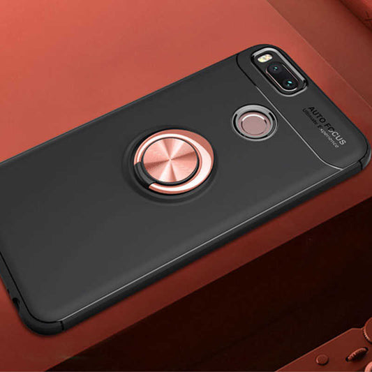 Xiaomi Mi 5X Kılıf Zore Ravel Silikon Kapak Siyah-Rose Gold