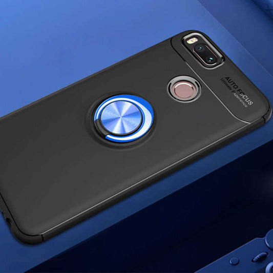 Xiaomi Mi 5X Kılıf Zore Ravel Silikon Kapak Siyah-Mavi