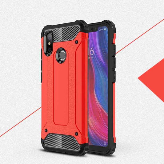 Xiaomi Mi 6X Kılıf Zore Crash Silikon Kapak Kırmızı