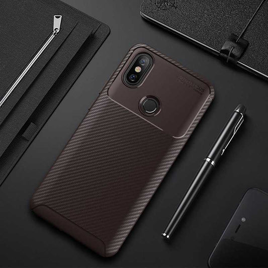 Xiaomi Mi 6X Kılıf Zore Negro Silikon Kapak Kahverengi