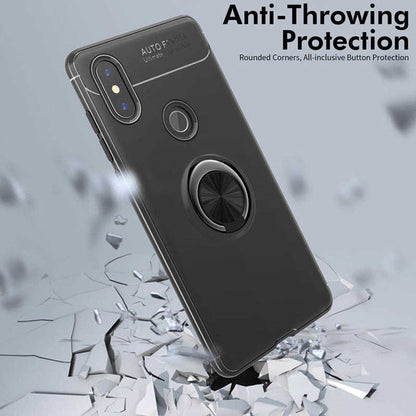 Xiaomi Mi 6X Kılıf Zore Ravel Silikon Kapak Siyah-Kırmızı