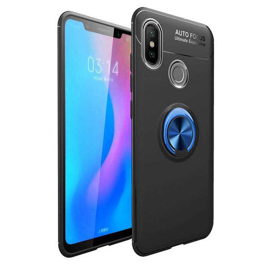Xiaomi Mi 6X Kılıf Zore Ravel Silikon Kapak Siyah-Mavi