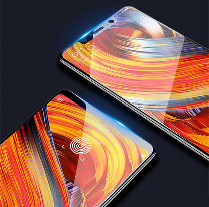 Xiaomi Mi 8 Zore Kenarları Kırılmaya Dayanıklı Cam Ekran Koruyucu Beyaz