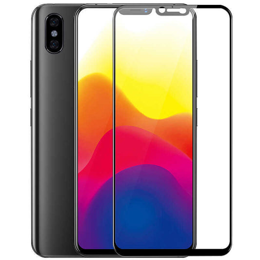 Xiaomi Mi 8 Zore Kenarları Kırılmaya Dayanıklı Cam Ekran Koruyucu Siyah