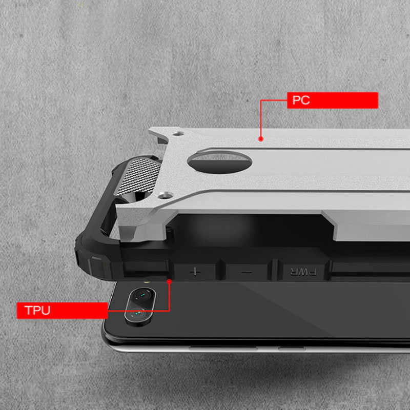 Xiaomi Mi 8 Lite Kılıf Zore Crash Silikon Kapak Gri
