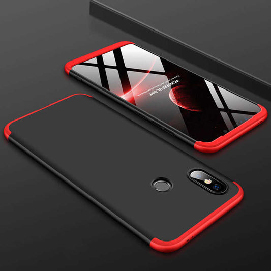 Xiaomi Mi 8 SE Kılıf Zore Ays Kapak Siyah-Kırmızı