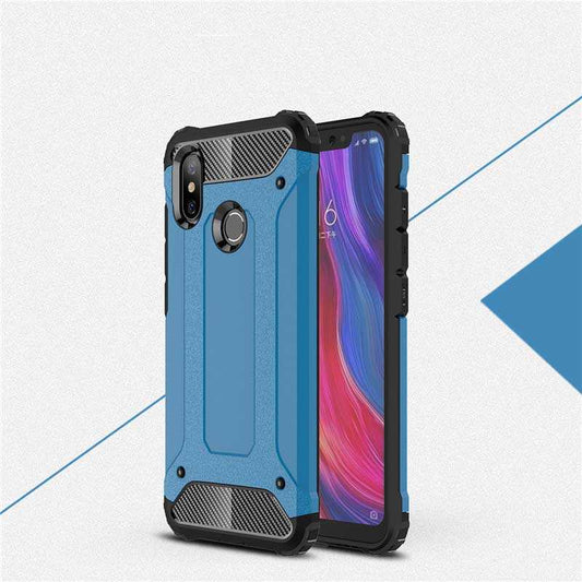 Xiaomi Mi 8 SE Kılıf Zore Crash Silikon Kapak Mavi