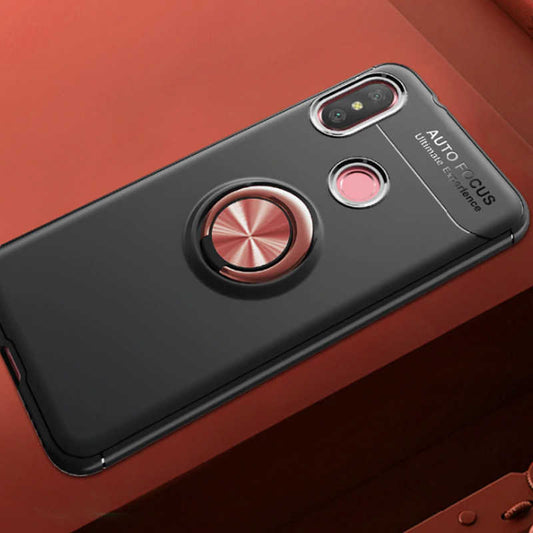 Xiaomi Mi A2 Lite Kılıf Zore Ravel Silikon Kapak Siyah-Rose Gold