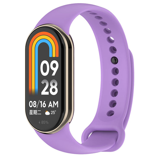 Xiaomi Mi Band 9 Serisi Klasik Kordon Silikon Strap Kayış Lila