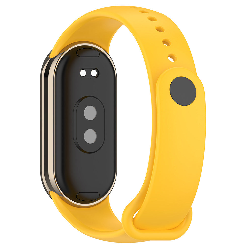 Xiaomi Mi Band 9 Serisi Klasik Kordon Silikon Strap Kayış Kum Pembe