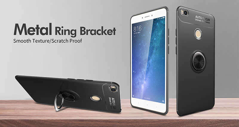 Xiaomi Mi Max 2 Kılıf Zore Ravel Silikon Kapak Siyah-Rose Gold
