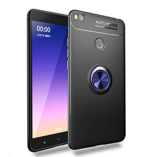 Xiaomi Mi Max 2 Kılıf Zore Ravel Silikon Kapak Siyah-Mavi