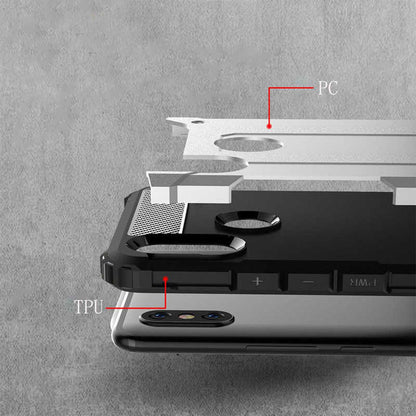 Xiaomi Mi Max 3 Kılıf Zore Crash Silikon Kapak Gri
