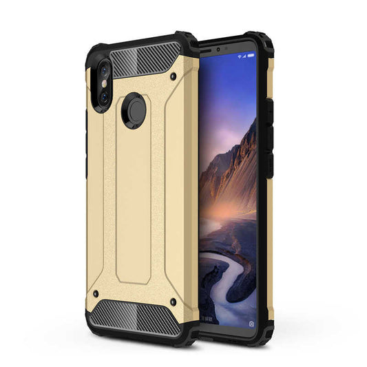 Xiaomi Mi Max 3 Kılıf Zore Crash Silikon Kapak Gold
