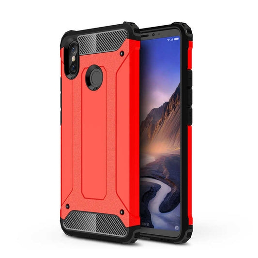 Xiaomi Mi Max 3 Kılıf Zore Crash Silikon Kapak Kırmızı