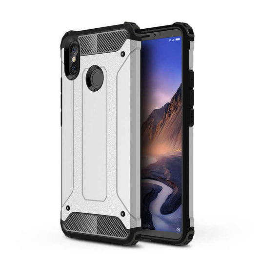 Xiaomi Mi Max 3 Kılıf Zore Crash Silikon Kapak Gri