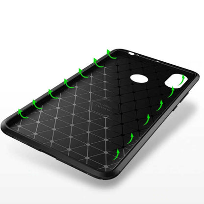 Xiaomi Mi Max 3 Kılıf Zore Negro Silikon Kapak Kahverengi