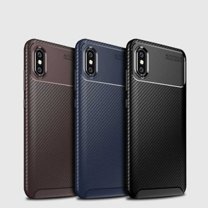 Xiaomi Mi Max 3 Kılıf Zore Negro Silikon Kapak Kahverengi