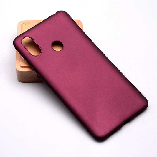 Xiaomi Mi Max 3 Kılıf Zore Premier Silikon Kapak Mürdüm