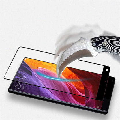 Xiaomi Mi Mix 2S Zore Kenarları Kırılmaya Dayanıklı Cam Ekran Koruyucu Siyah