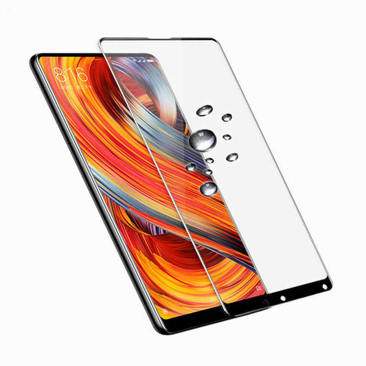 Xiaomi Mi Mix 2S Zore Kenarları Kırılmaya Dayanıklı Cam Ekran Koruyucu Siyah