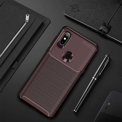 Xiaomi Mi Mix 3 Kılıf Zore Negro Silikon Kapak Kahverengi